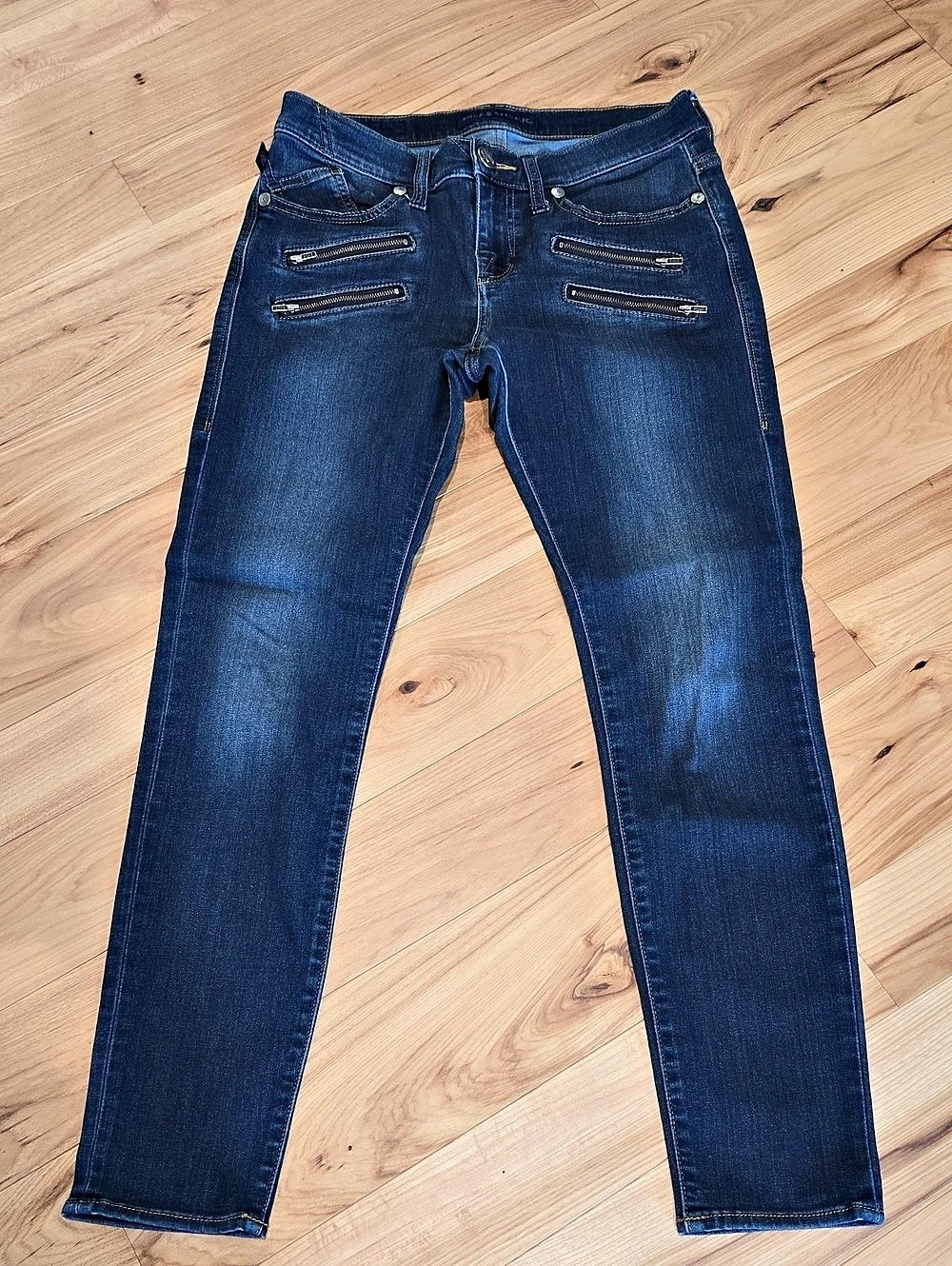 Rock & Republic Kashmier Skinny Jeans in Blue Waist 8